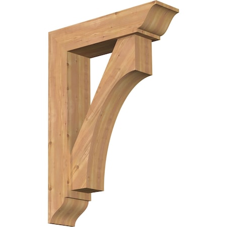Ekena Millwork Westlake Traditional Smooth Bracket w/ Offset Brace, Western Red Cedar, 7 1/2"W x 30"D x 42"H BKT0806X30X42WTL01SWR